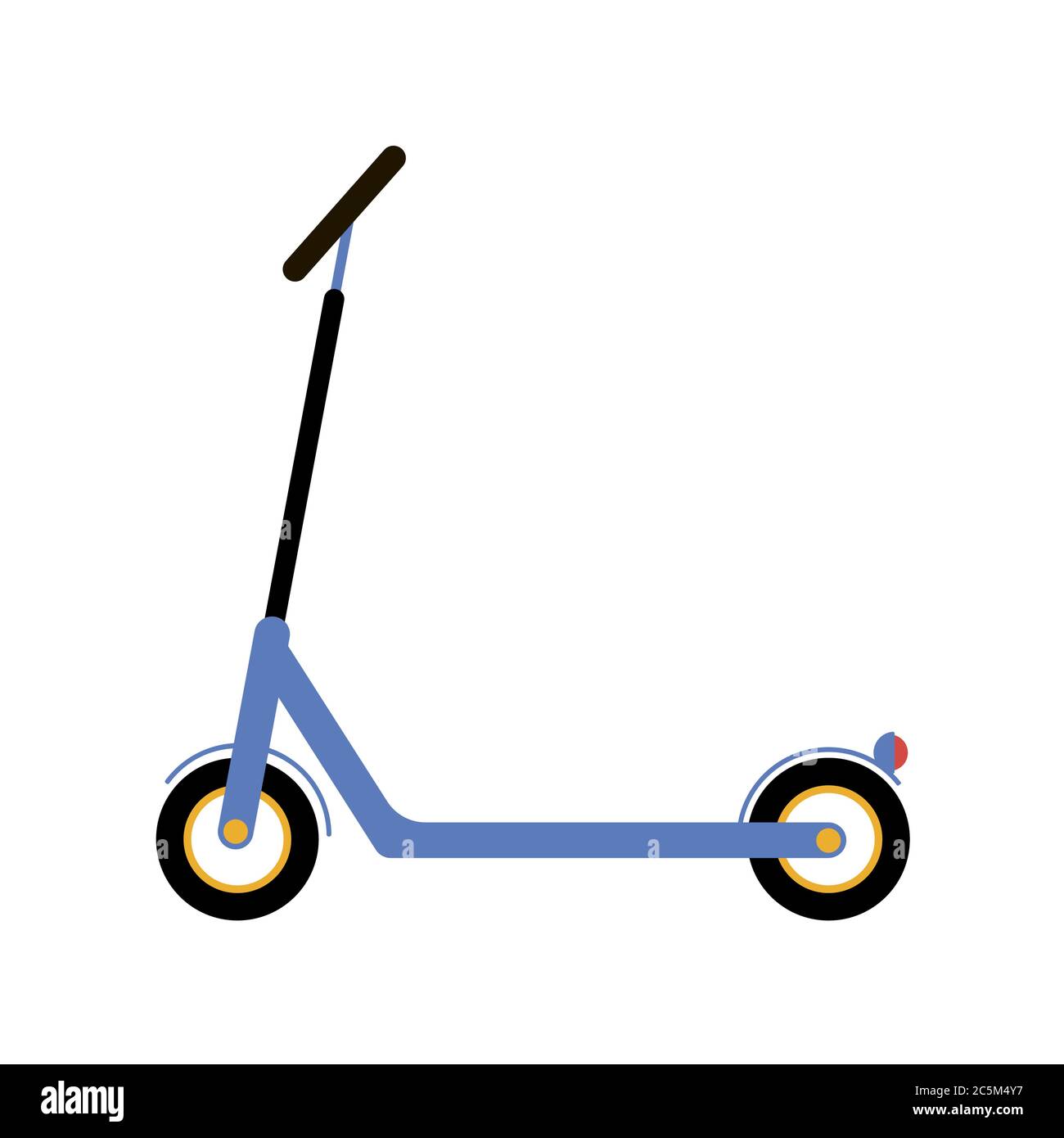 Electric Scooter on white background. Vector illustration in trendy flat style. EPS 10 Stock Vector