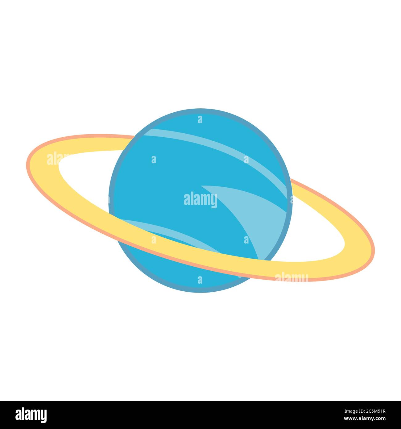 Planet Saturn on white background. Vector illustration. EPS 10. Stock Vector