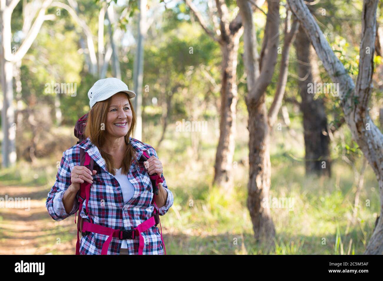 Mature woman hiking at hi-res stock photography and images - Alamy