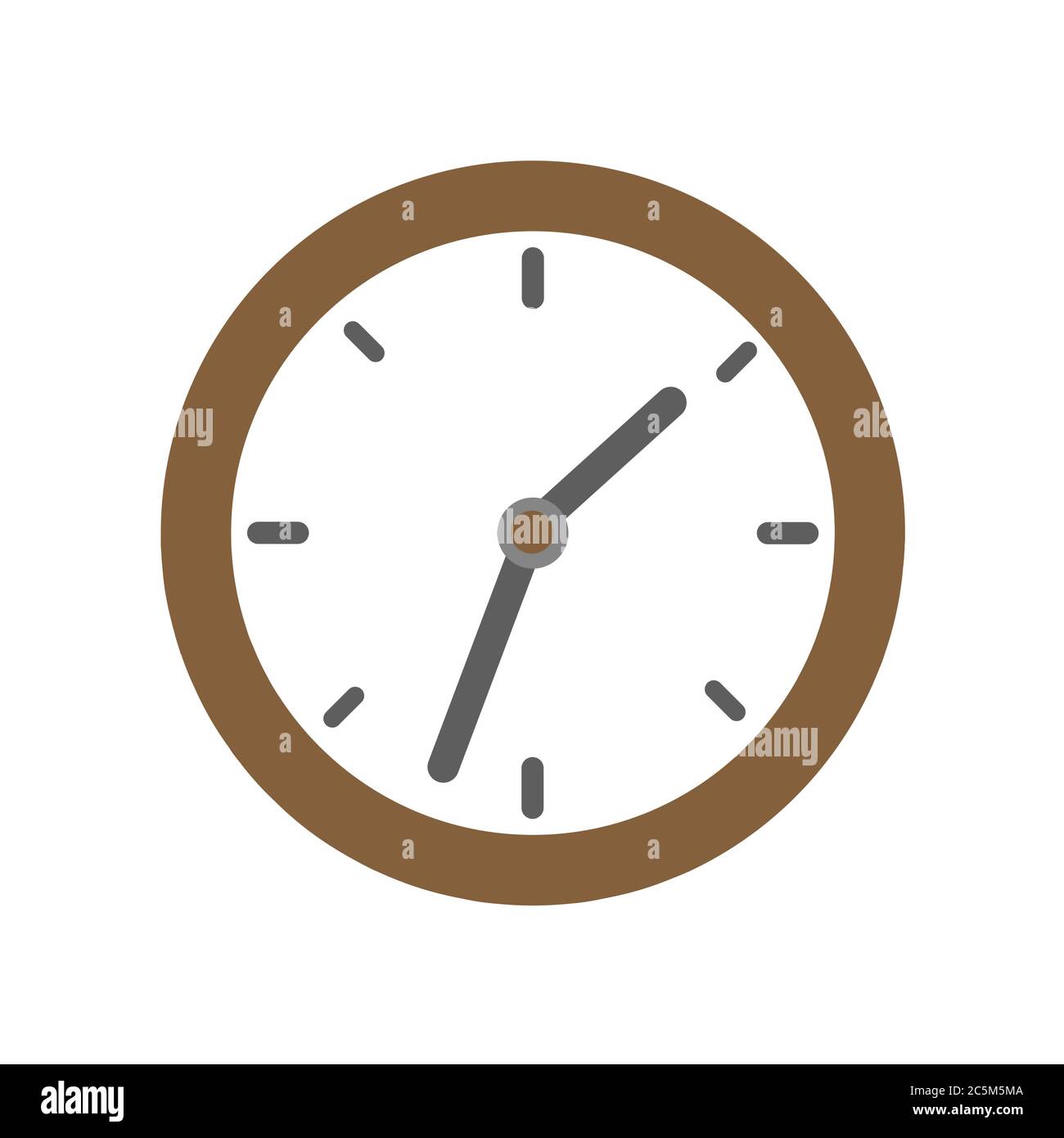 Clock icon isolated on white background. Trendy flat style for graphic ...