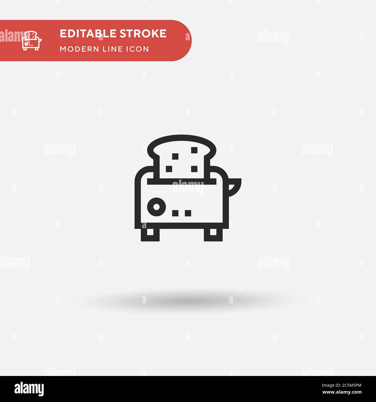 Toaster Simple vector icon. Illustration symbol design template for web ...