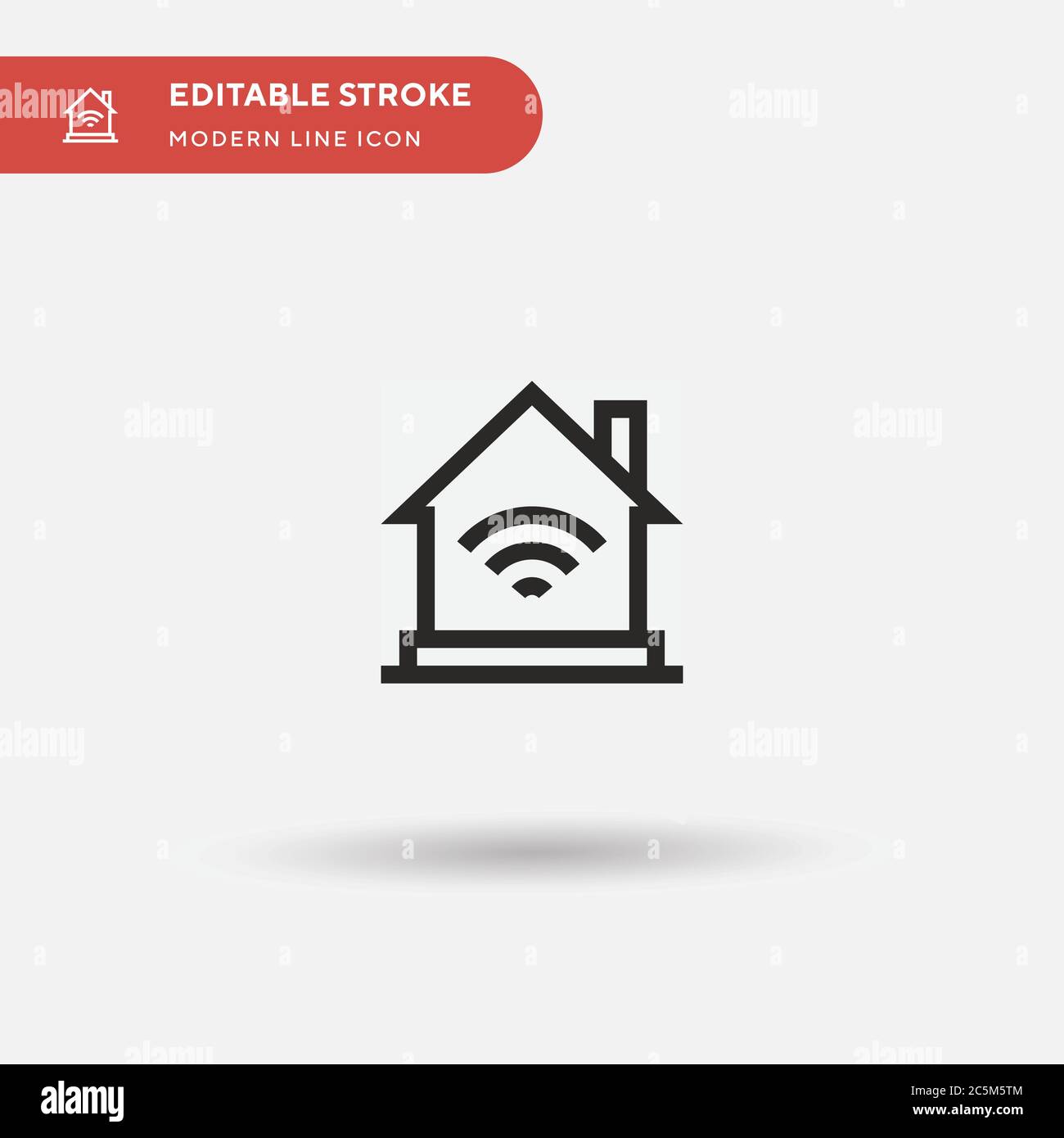 Smarthome Simple vector icon. Illustration symbol design template for web mobile UI element. Perfect color modern pictogram on editable stroke. Smarthome icons for your business project Stock Vector