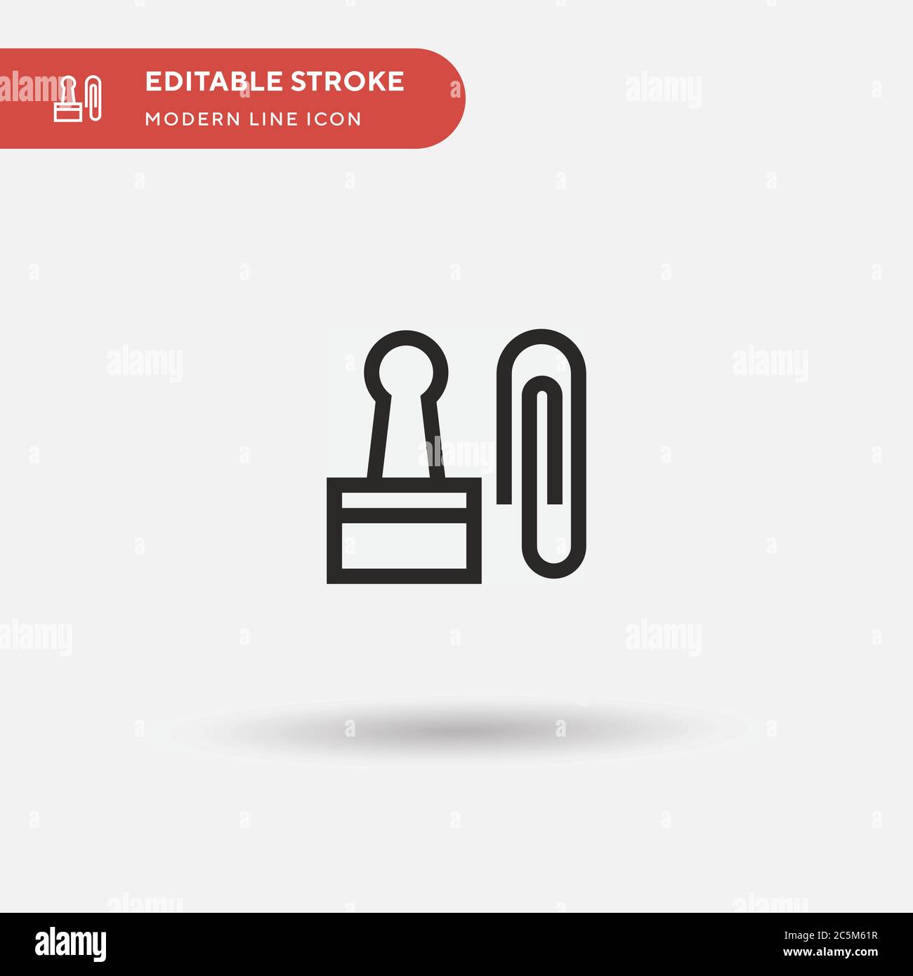 Attachment Simple vector icon. Illustration symbol design template for web mobile UI element. Perfect color modern pictogram on editable stroke. Attachment icons for your business project Stock Vector