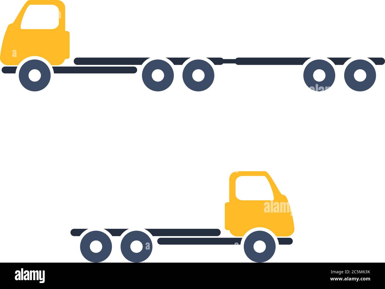 Modern transport truck without a trailer. Vector icon Stock Vector