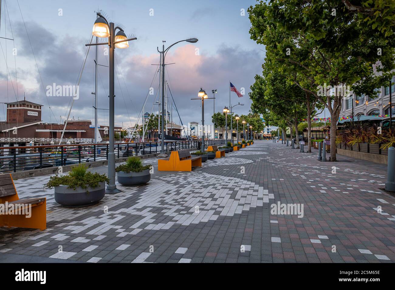 Jack London Square at Dawn Stock Photo Alamy