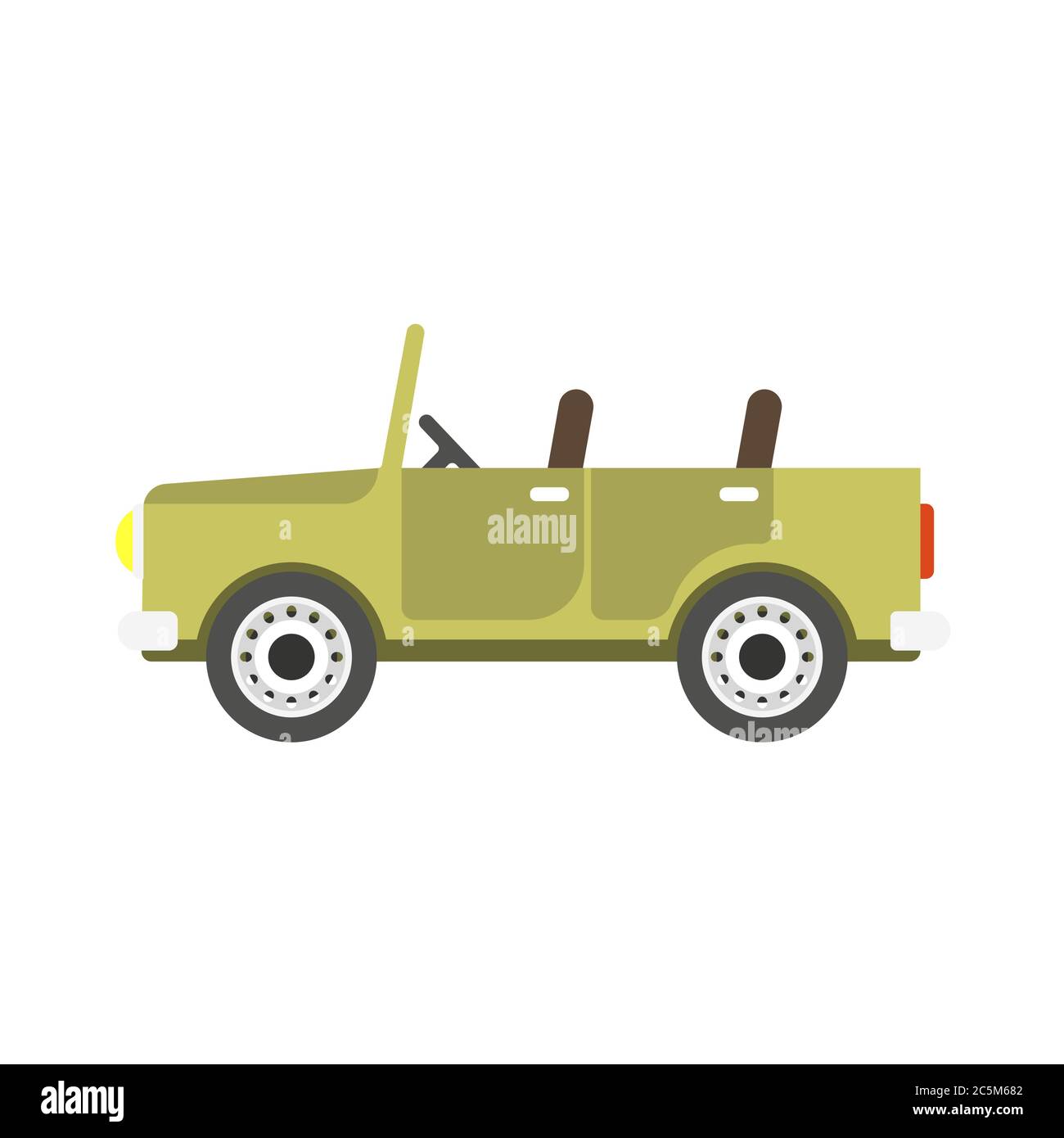Off road car on white background. Vector illustration in trendy flat style. EPS 10 Stock Vector