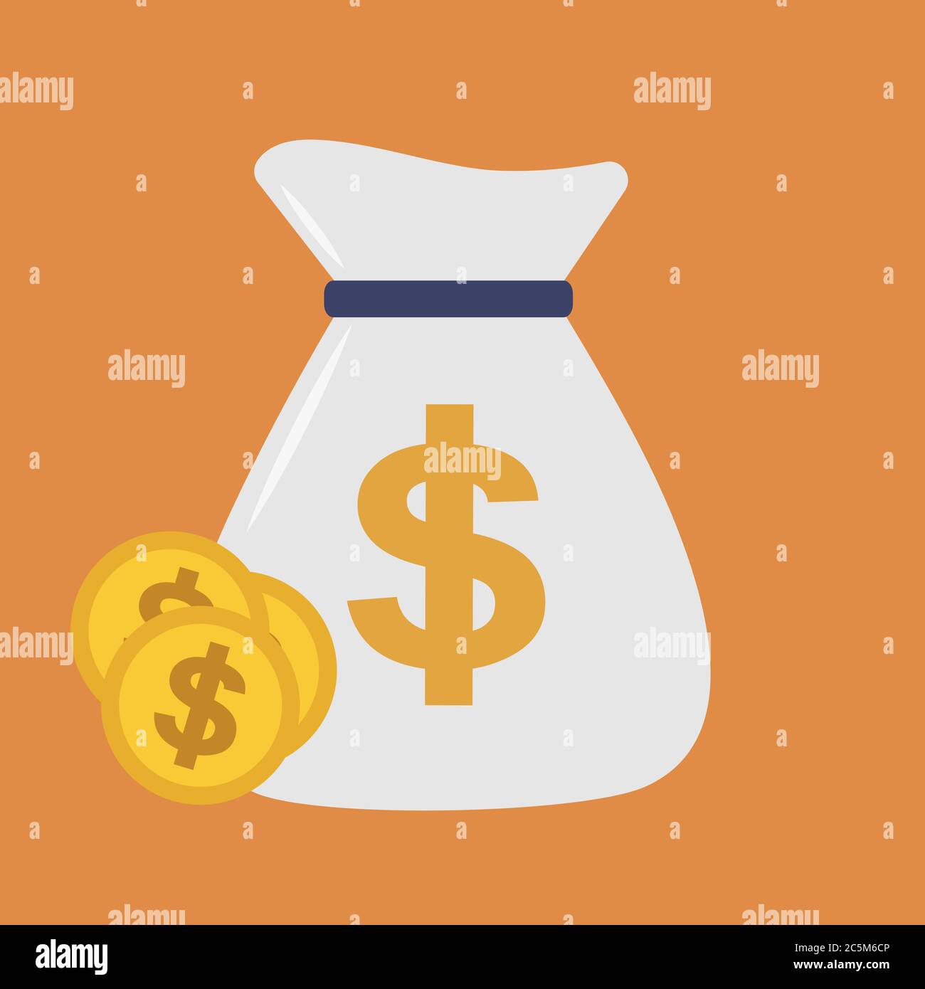 Money bag icon in trendy flat style. Vector illustration. EPS 10 Stock ...