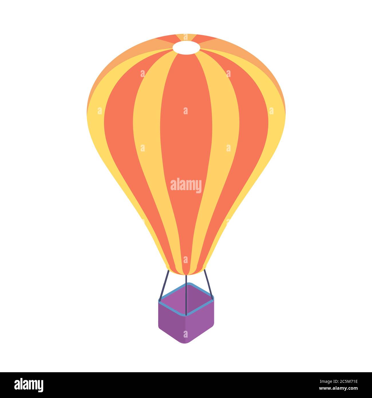 Air Balloon isolated on white background. Vector illustration. EPS 10. Stock Vector