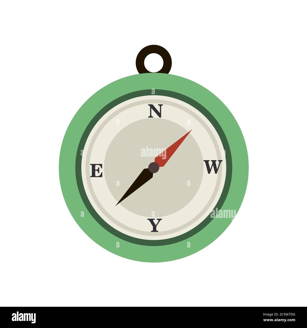 Compass on white background. Vector illustration in trendy flat style ...