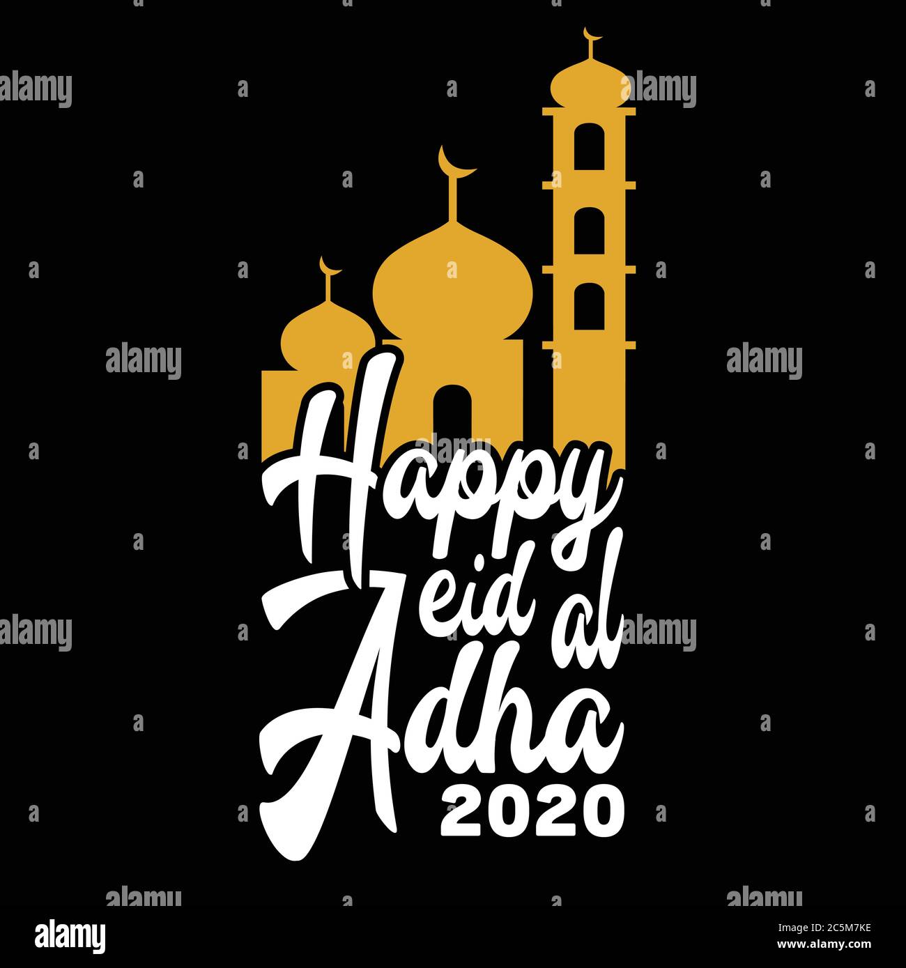 Happy Eid Al Adha 2020 Muslim Quotes Good For Print T Shirt And Poster Good For T Shirt Stock Vector Image Art Alamy