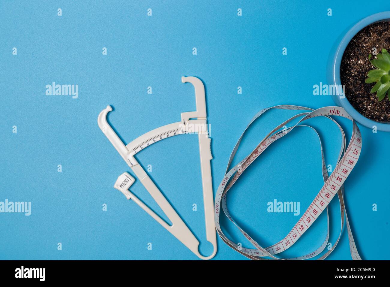 Close up of a tame measurement and body fat caliper Stock Photo Alamy