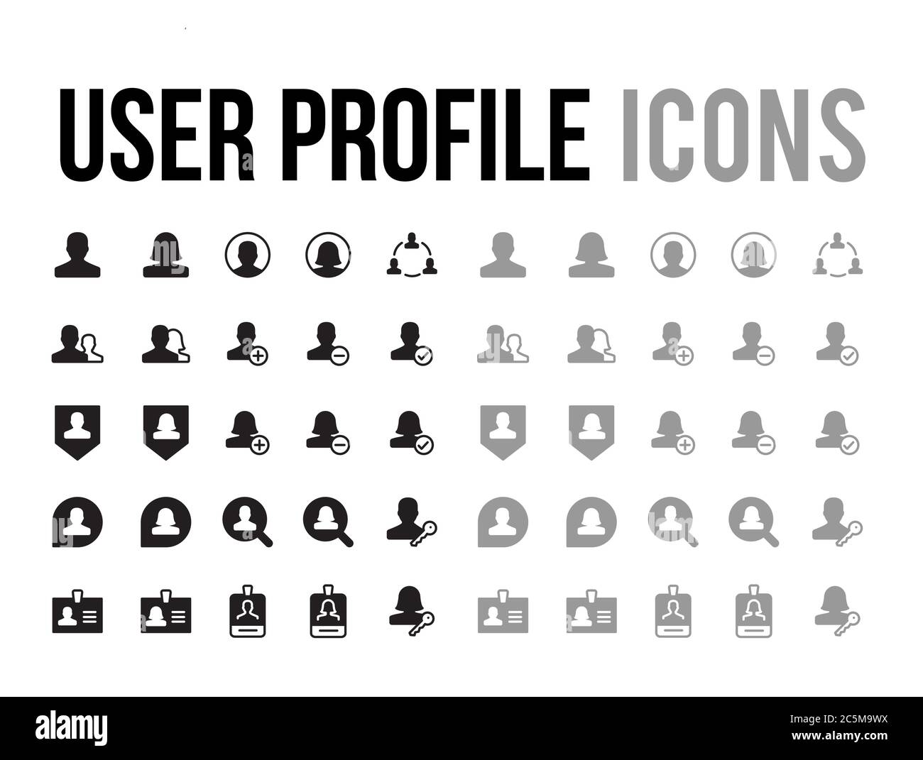 The user profile vector icon for app and mobile website responsive Stock Vector