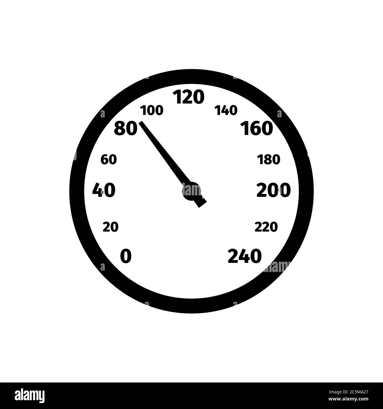 Speedometer icon on white background. Vector illustration in trendy ...