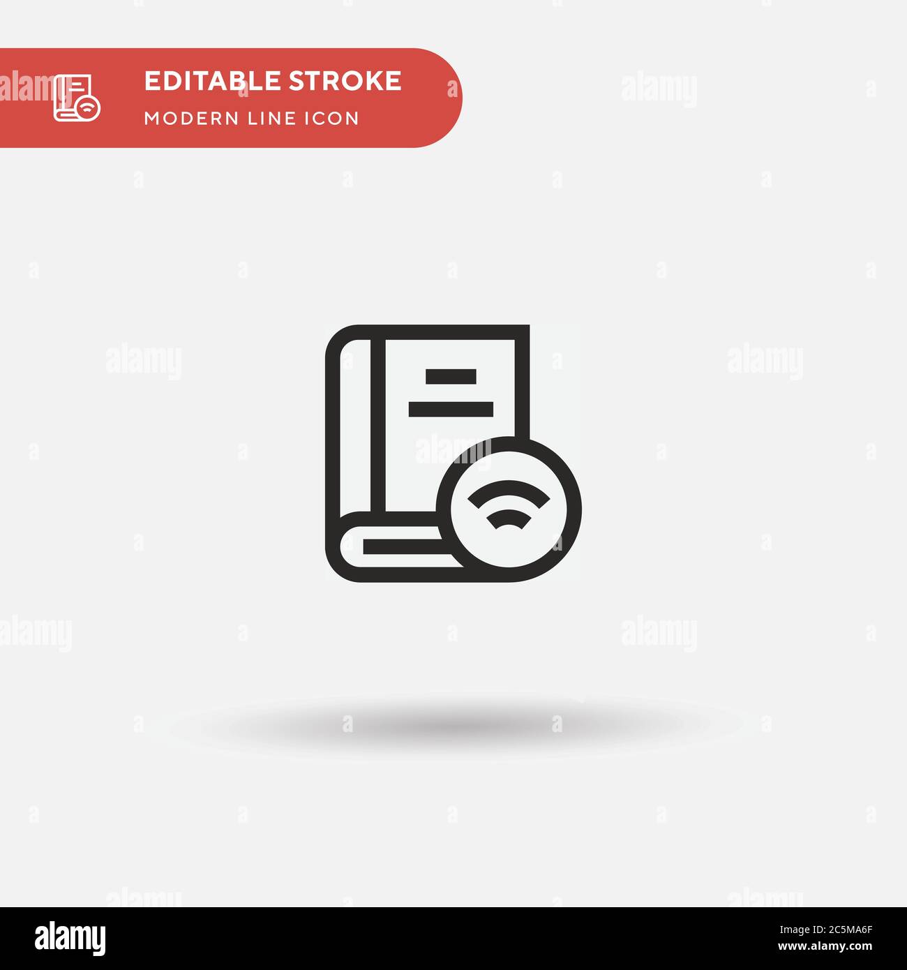 Digital Book Simple vector icon. Illustration symbol design template ...