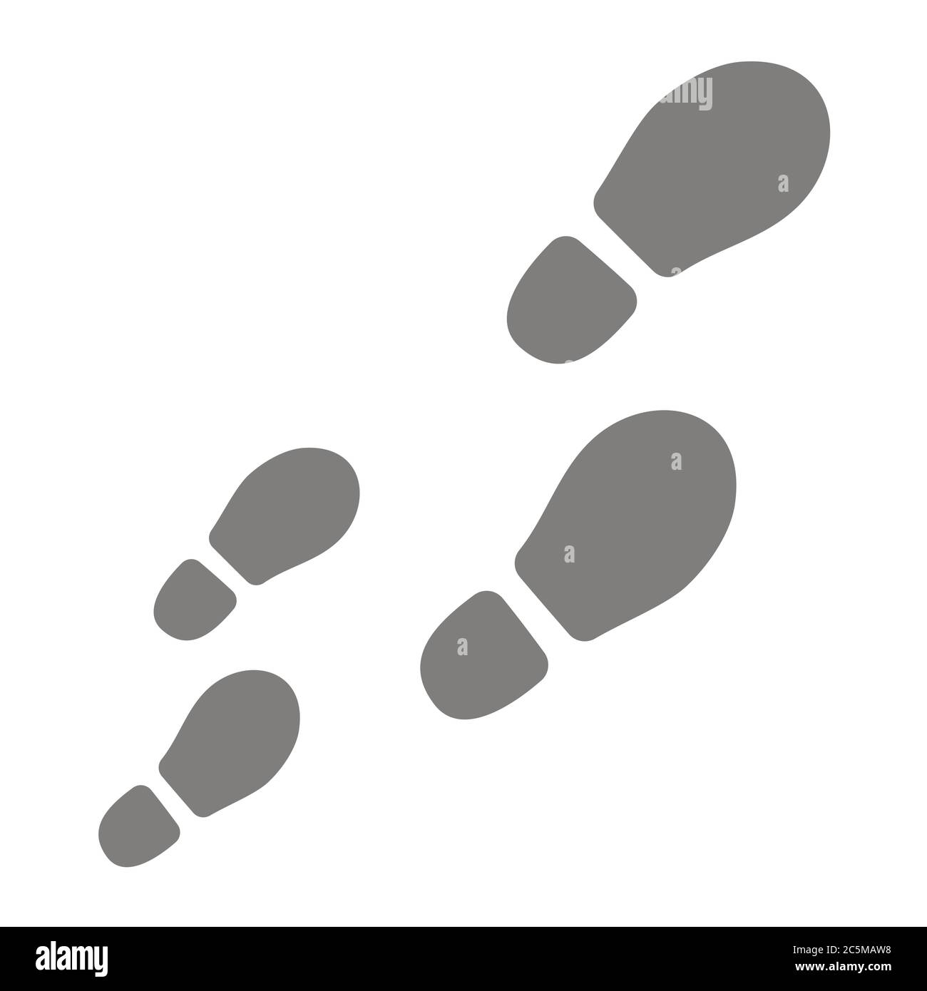 Human foot prints. Vector illustration EPS 10 in trendy flat style isolated. Stock Vector