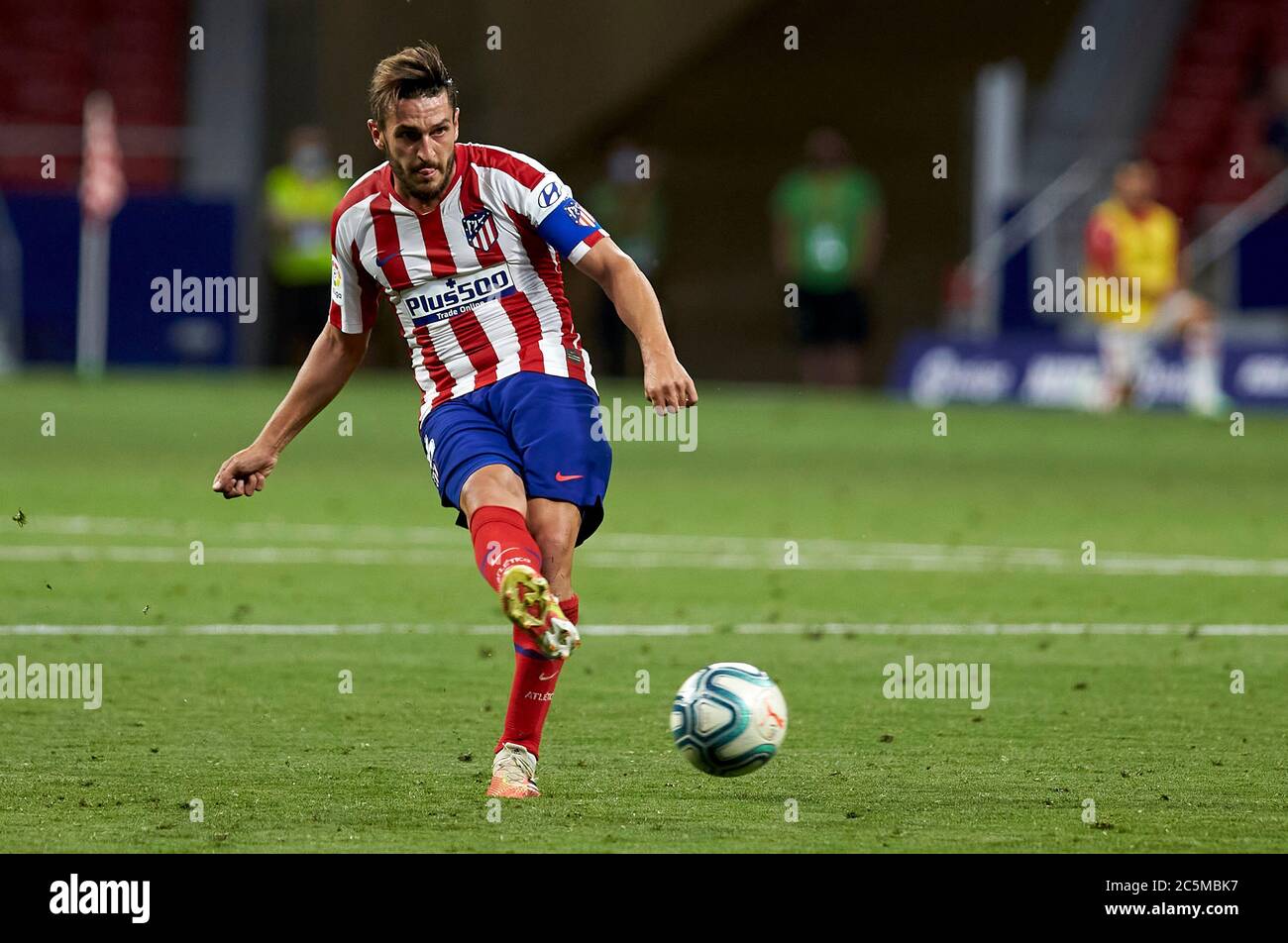 Madrid, Spain. 03rd July, 2020. Koke Resurreccion (Atletico de Madrid) seen in action during the La Liga match round 34 between Atletico de Madrid and RCD Mallorca at Wanda Metropolitano Stadium in Madrid.(Final score; Atletico de Madrid 3:0 RCD Mallorca) Credit: SOPA Images Limited/Alamy Live News Stock Photo