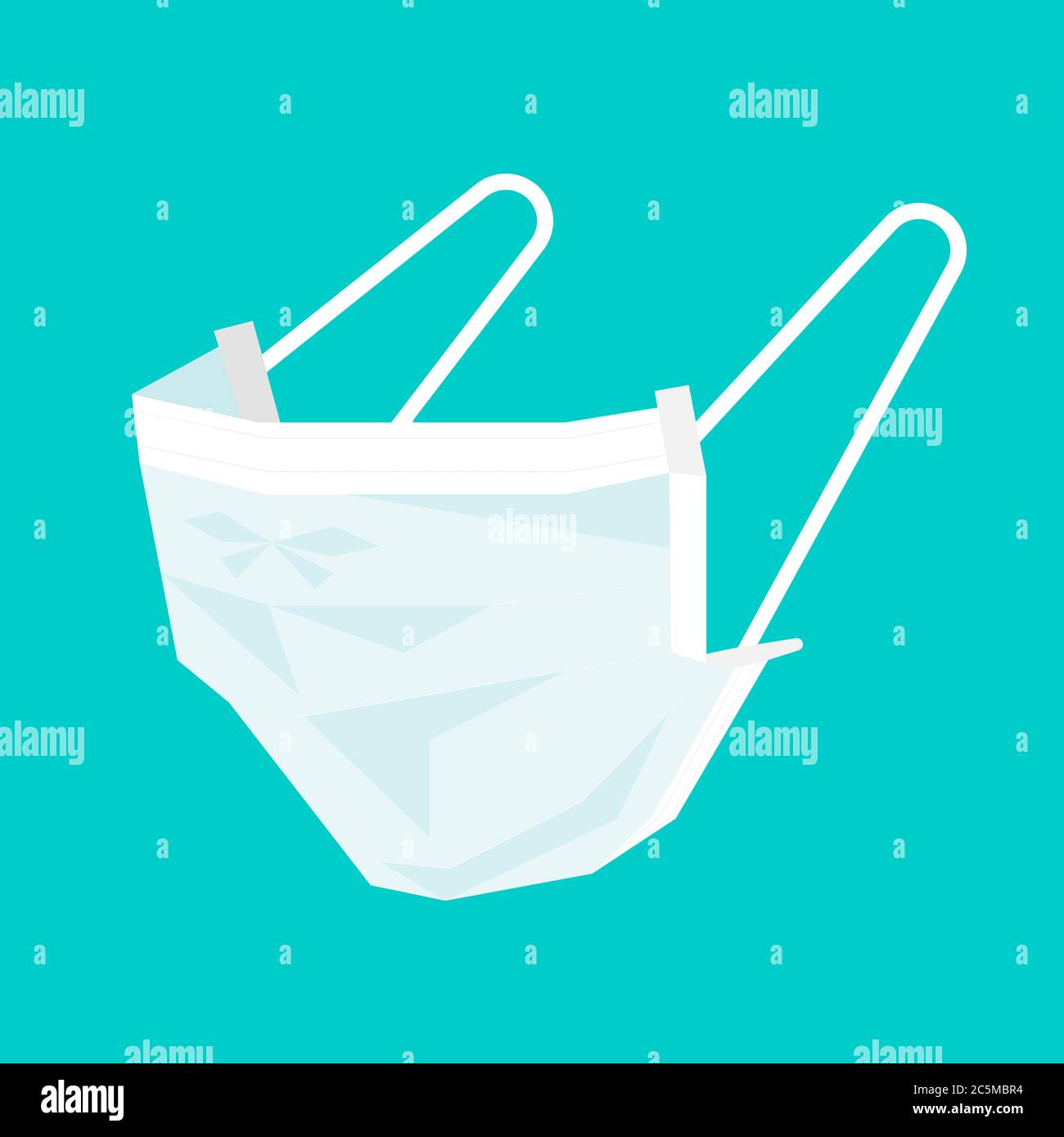 Breathing medical respiratory mask. Hospital or pollution protect face