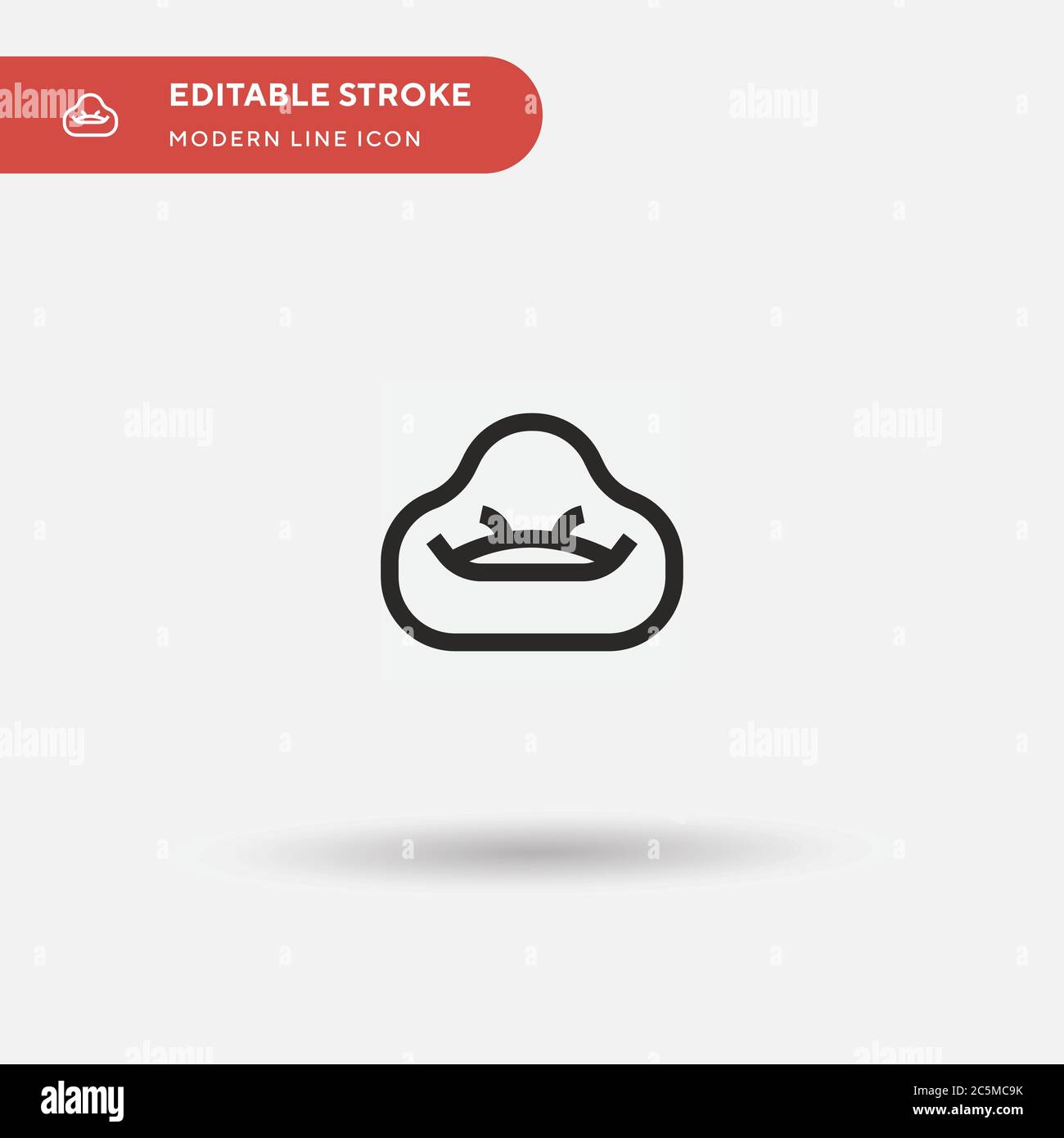 Bean Bag Simple vector icon. Illustration symbol design template for web  mobile UI element. Perfect color modern pictogram on editable stroke. Bean  Bag icons for your business project Stock Vector Image &