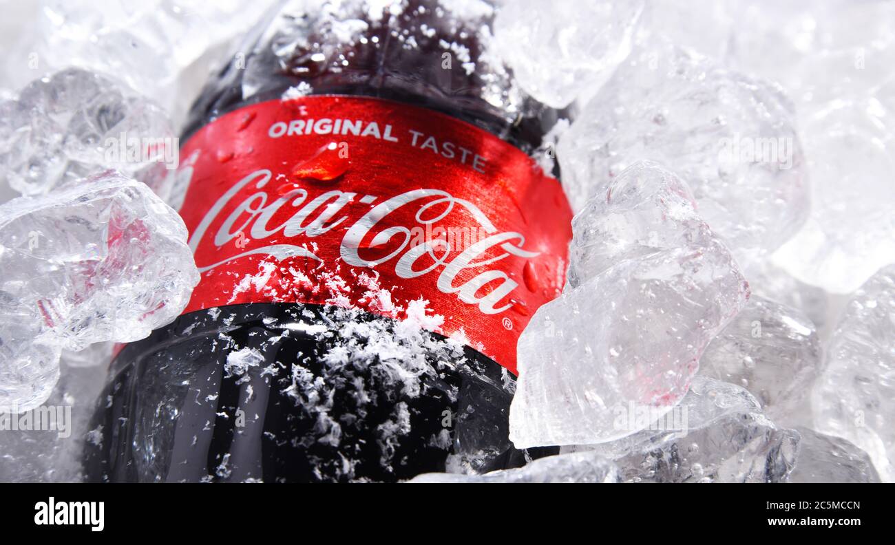 Cola With Crushed Ice And Straw In Tall Glass Stock Photo