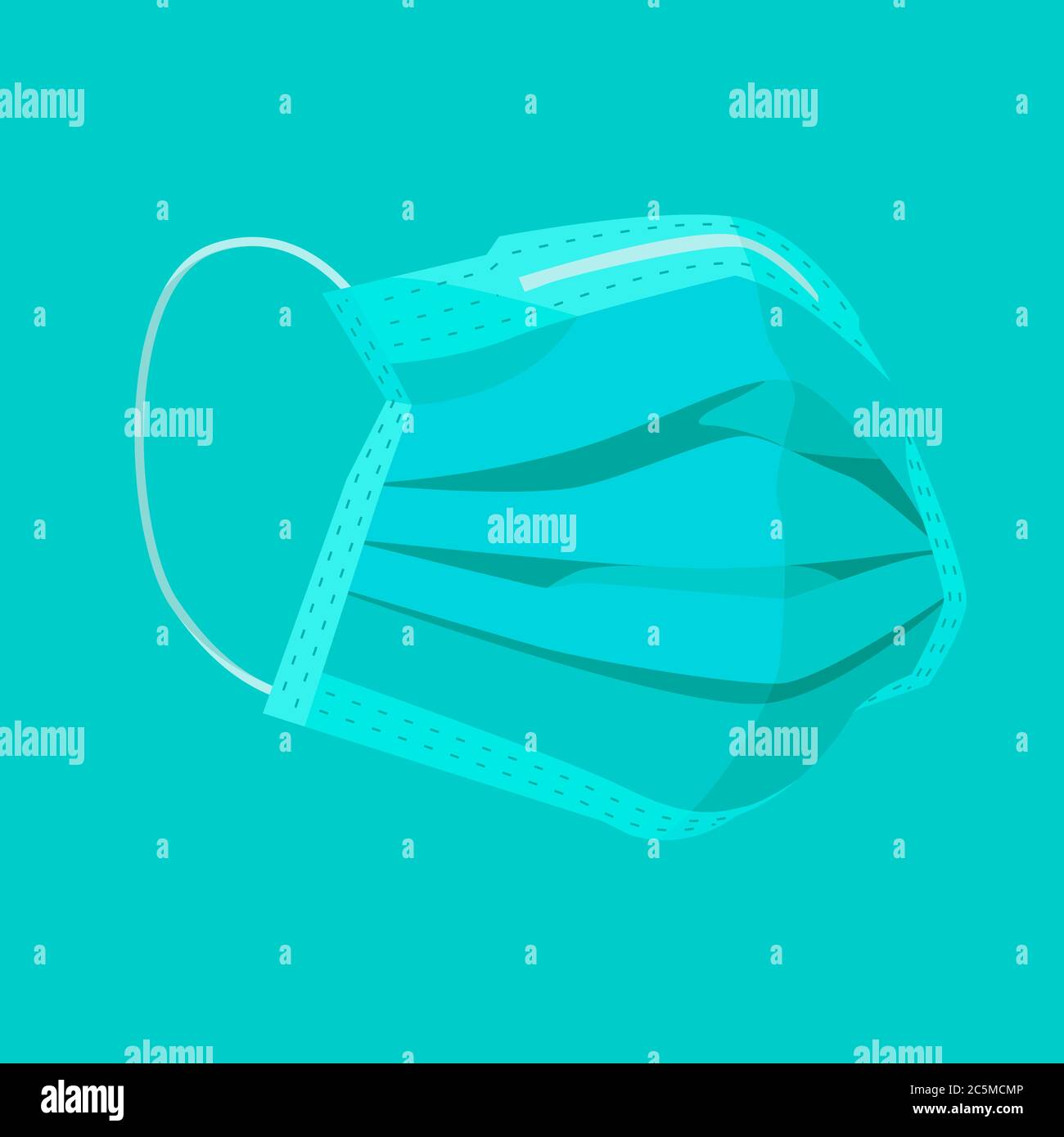 Breathing medical respiratory mask. Hospital or pollution protect face