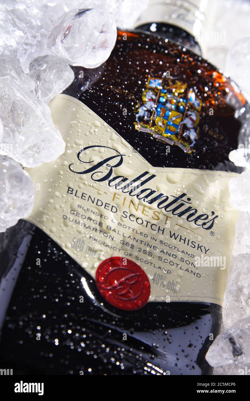 Ballantines scotch bottle hi-res stock photography and images