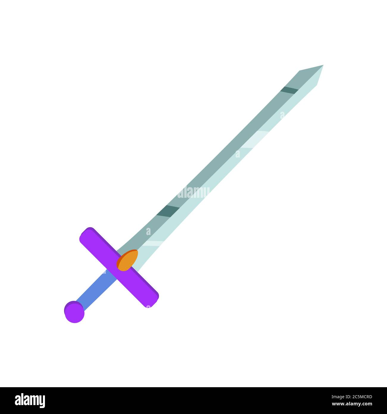 Sword on white background. Vector illustration EPS 10. Stock Vector