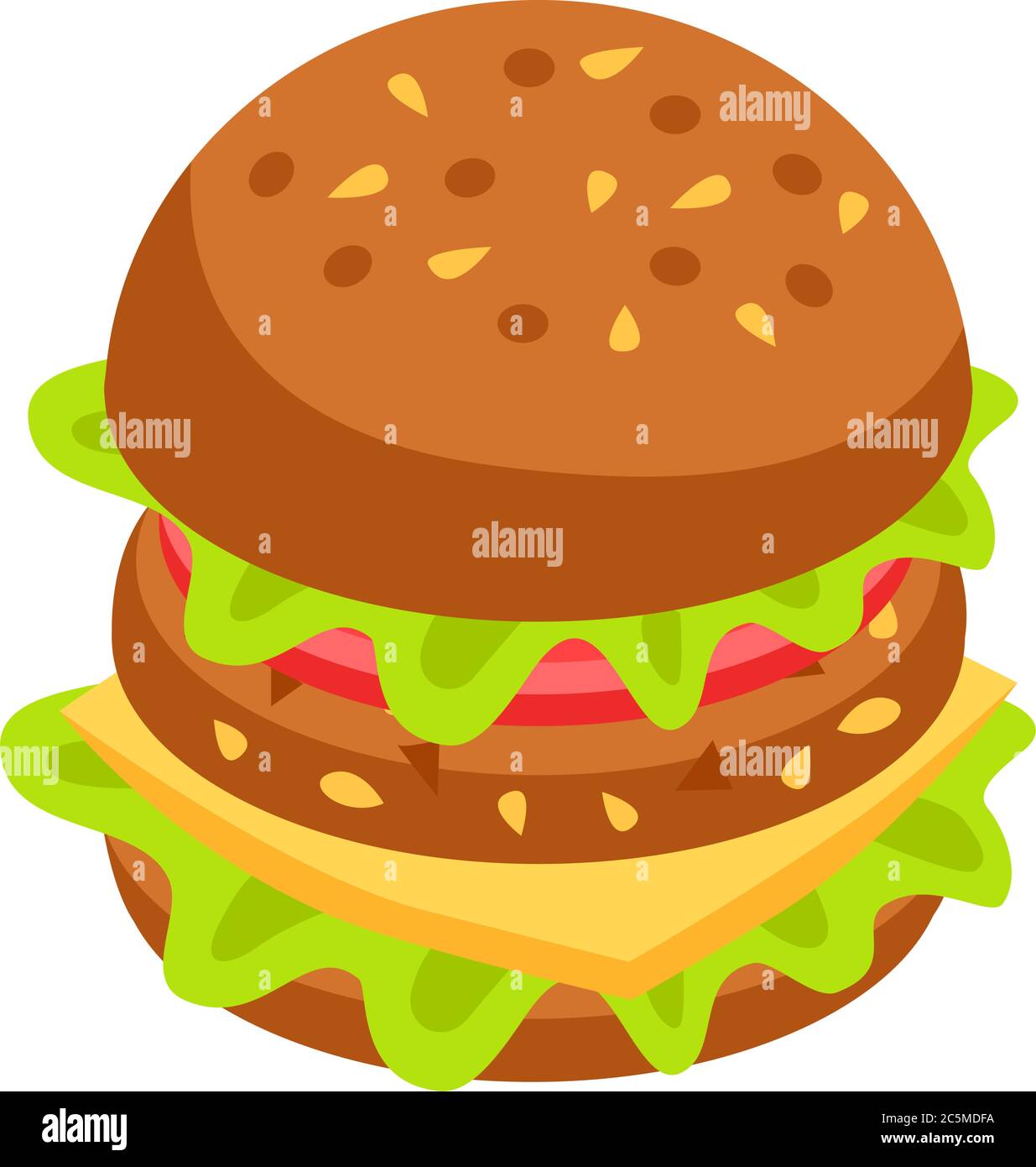 Hamburger icon. Isometric style vector illustration. Stock Vector