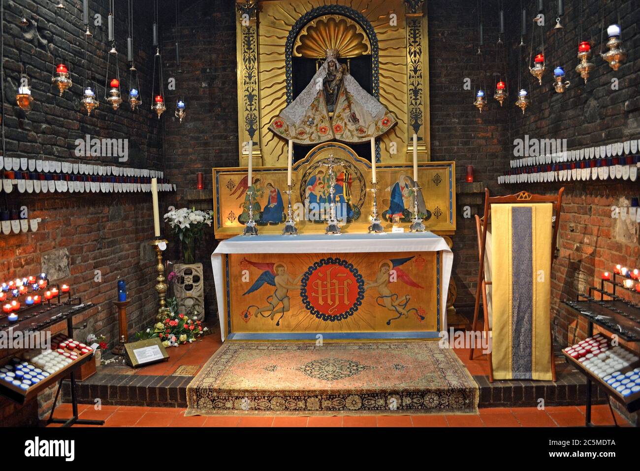 The Shrine of our Lady of Walsingham. The Anglican Shrine at Walsingham, Norfolk, UK Stock Photo