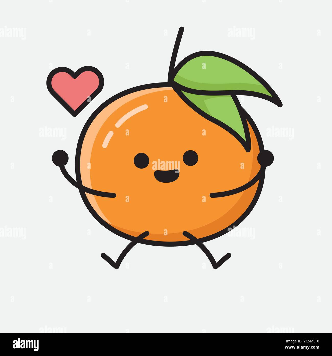 An illustration of Cute Tangerine Fruit Mascot Vector Character Stock Vector Image & Art Alamy