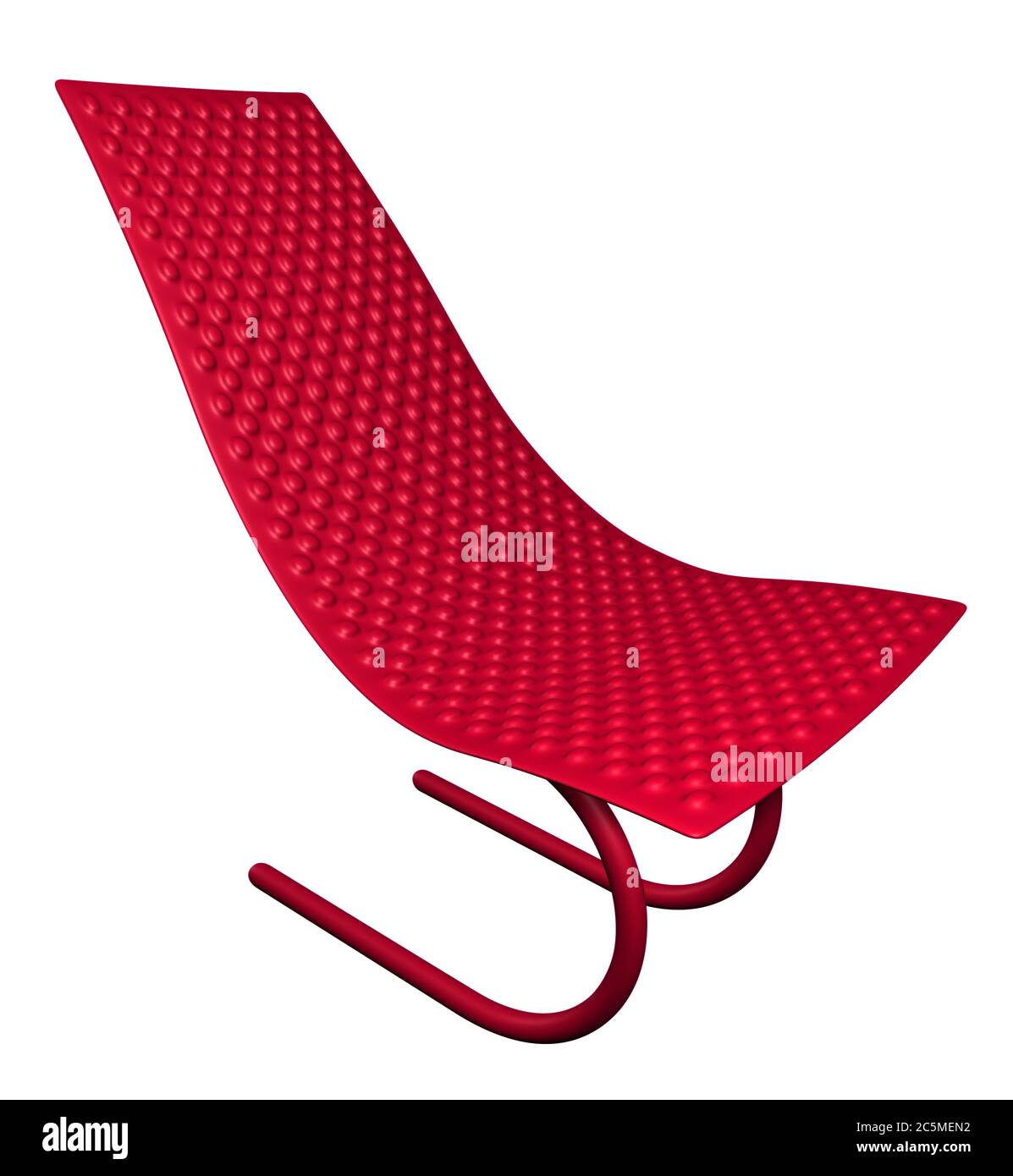 3D rendering of modern beach chair isolated on white background with ...