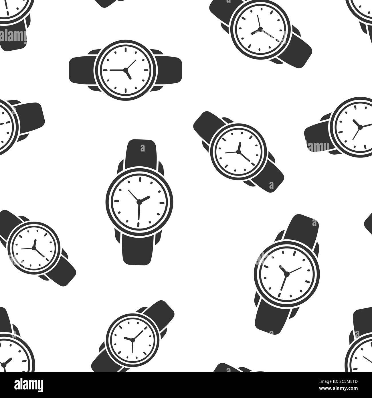 Wrist watch icon in flat style. Hand clock vector illustration on white ...