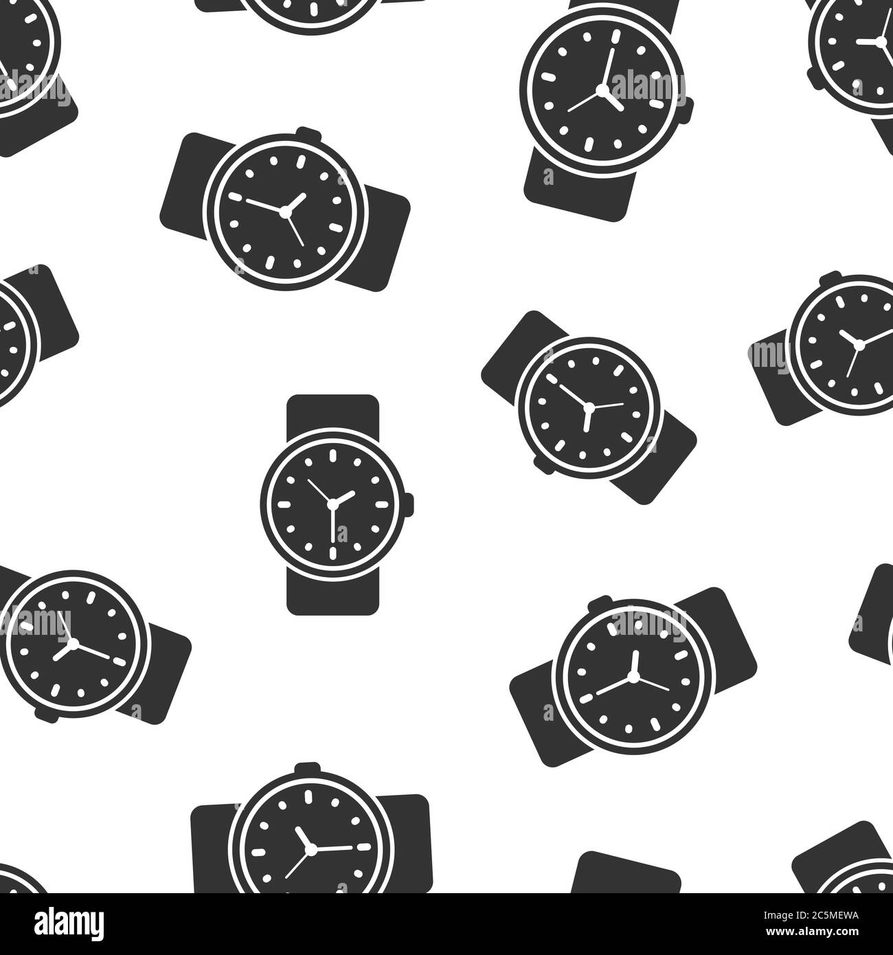 Wrist watch icon in flat style. Hand clock vector illustration on white ...