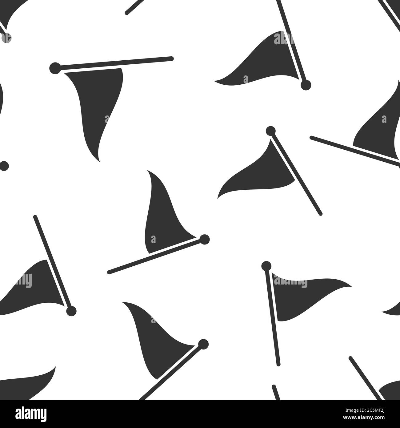 Flag icon in flat style. Pin vector illustration on white isolated ...