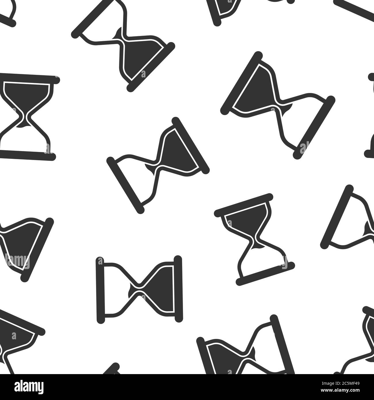 Hourglass icon in flat style. Sandglass vector illustration on white ...