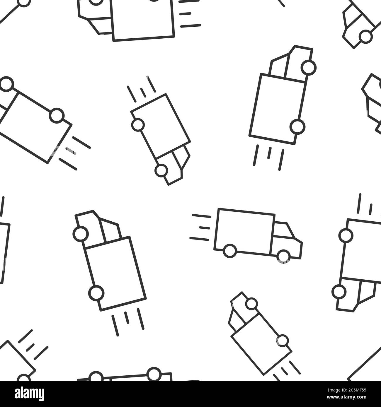 Truck icon in flat style. Auto delivery vector illustration on white ...