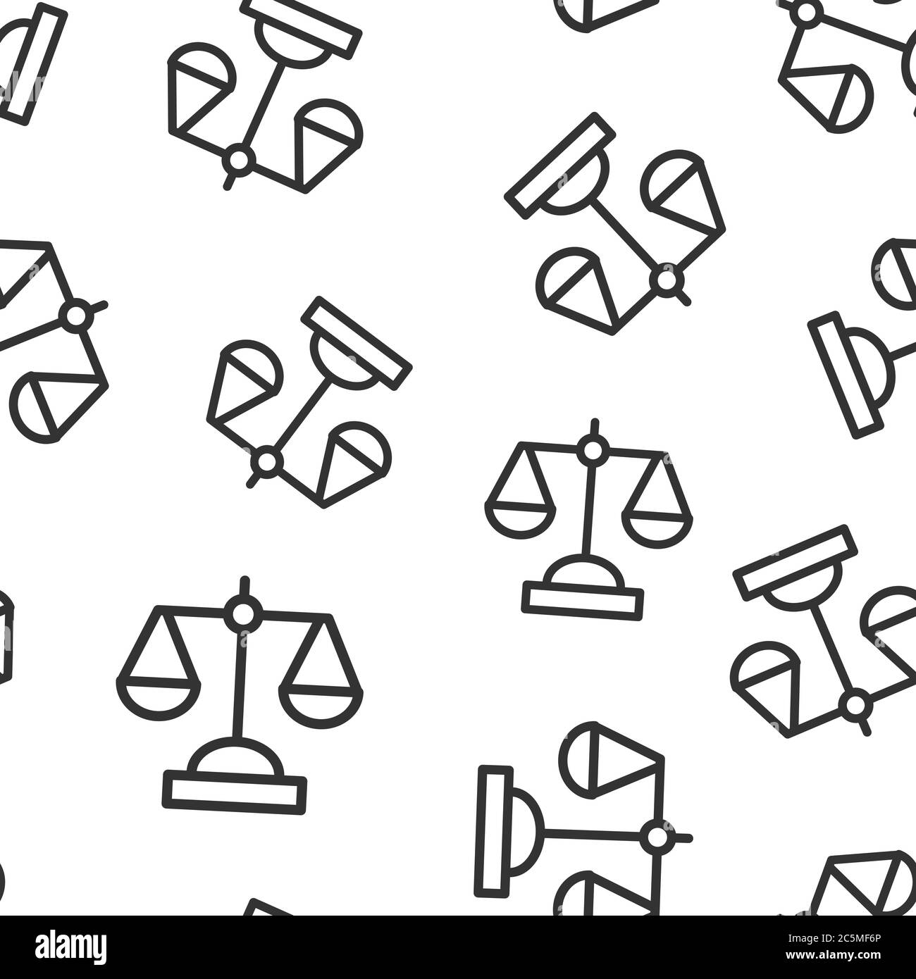 Scale balance icon in flat style. Justice vector illustration on white ...