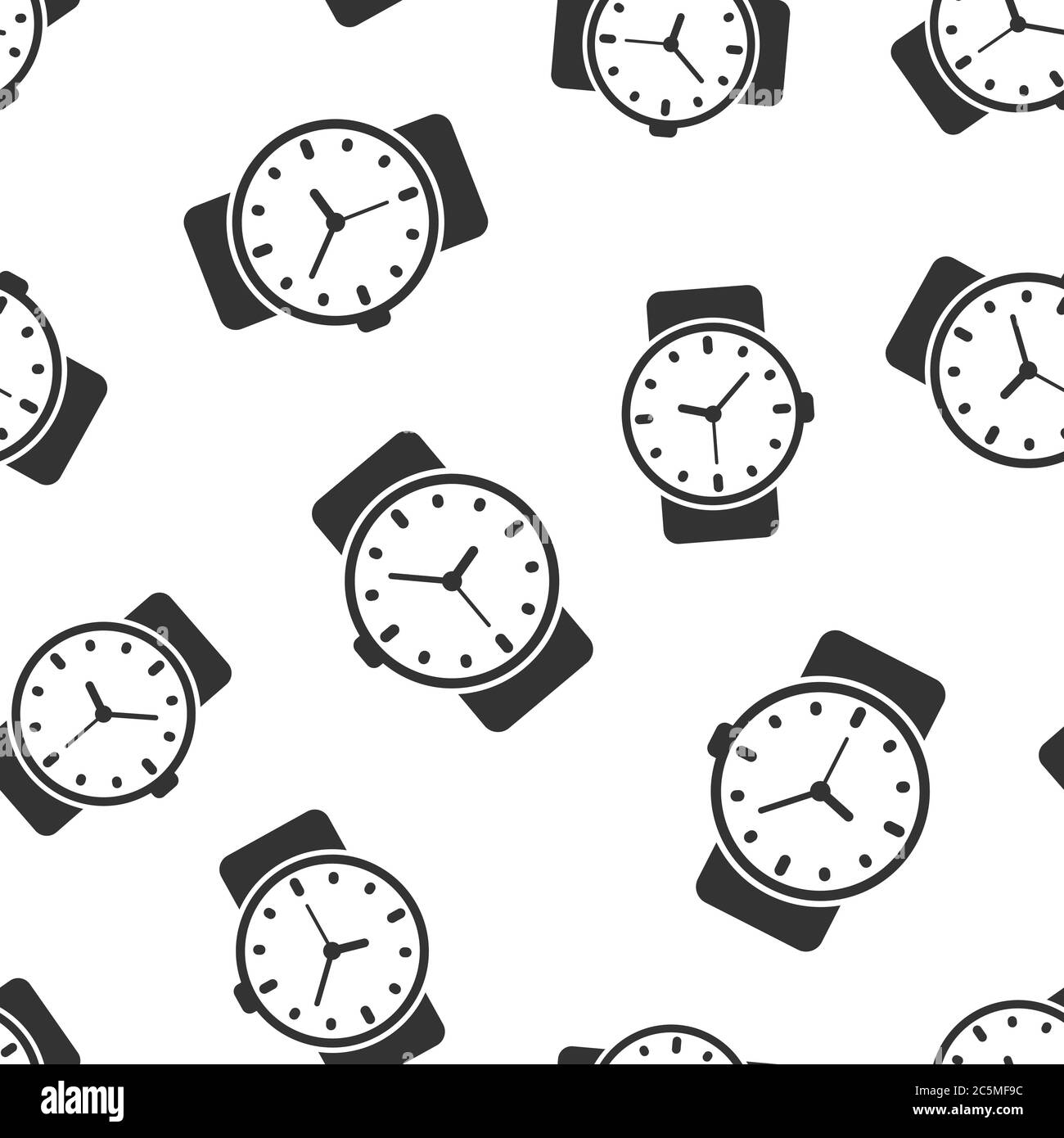 Wrist watch icon in flat style. Hand clock vector illustration on white ...