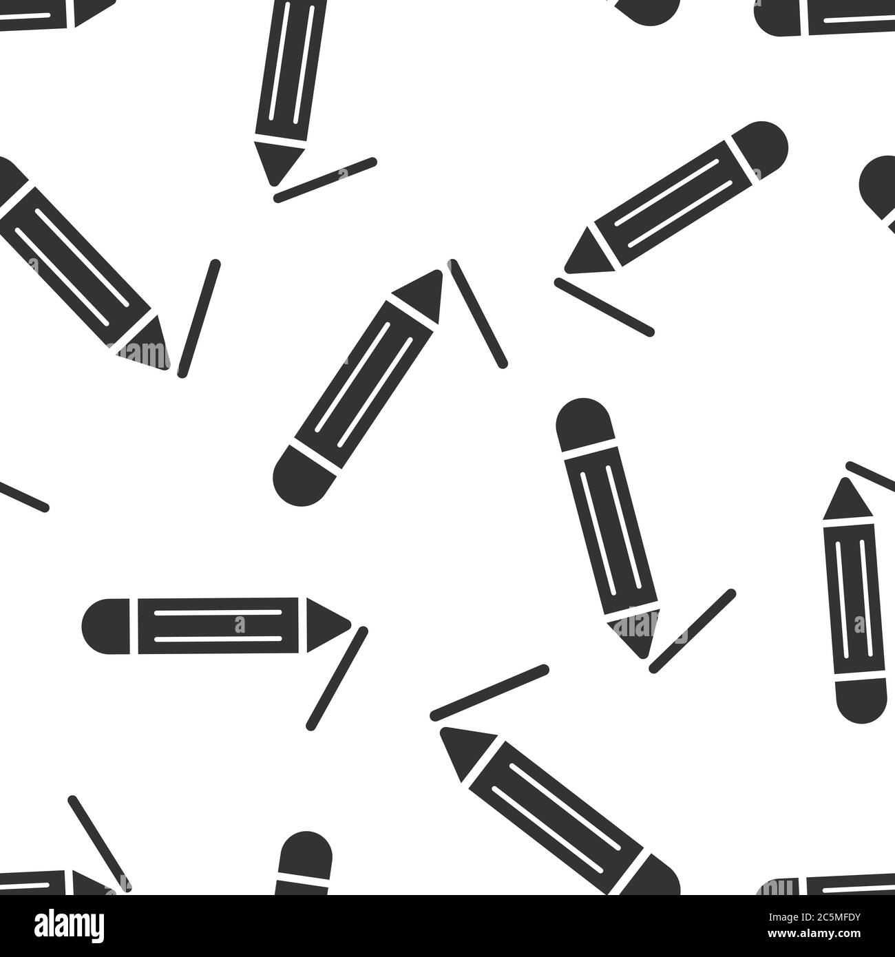 Pencil icon in flat style. Pen vector illustration on white isolated ...