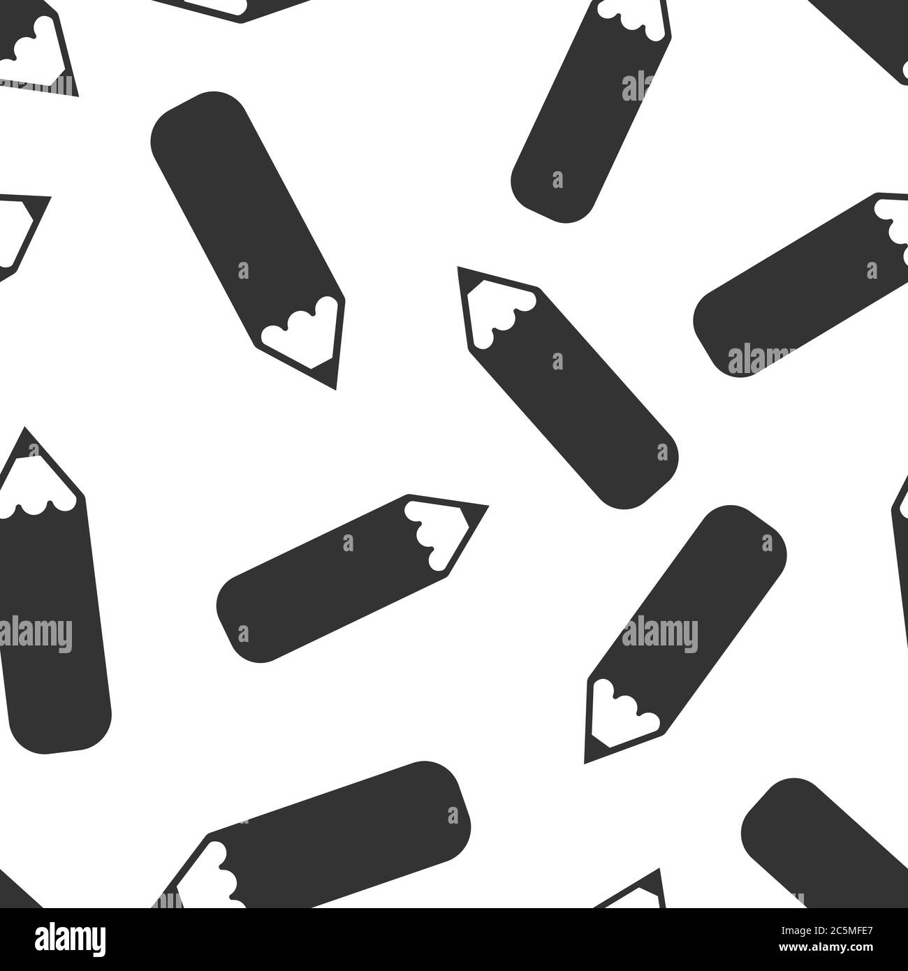 Pencil icon in flat style. Pen vector illustration on white isolated ...