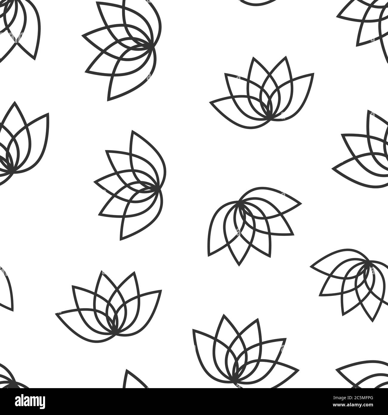 Lotus icon in flat style. Flower leaf vector illustration on white ...