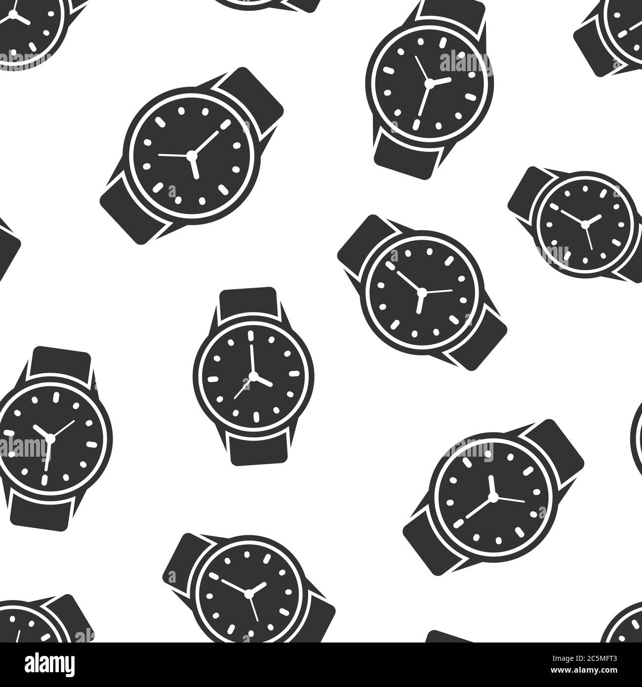 Wrist watch icon in flat style. Hand clock vector illustration on white ...
