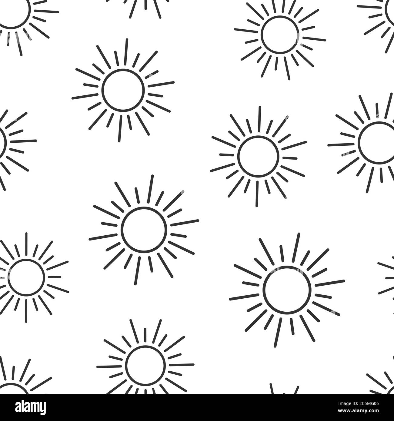 Sun icon in flat style. Sunlight sign vector illustration on white ...