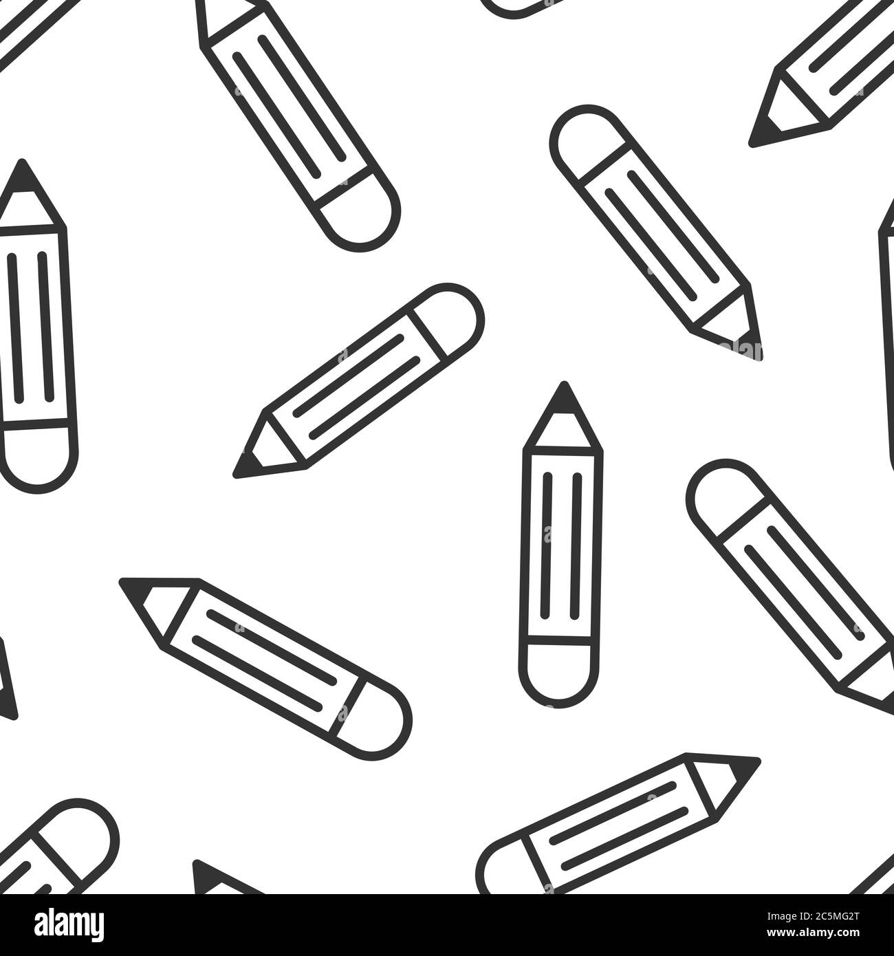 Pencil icon in flat style. Pen vector illustration on white isolated ...