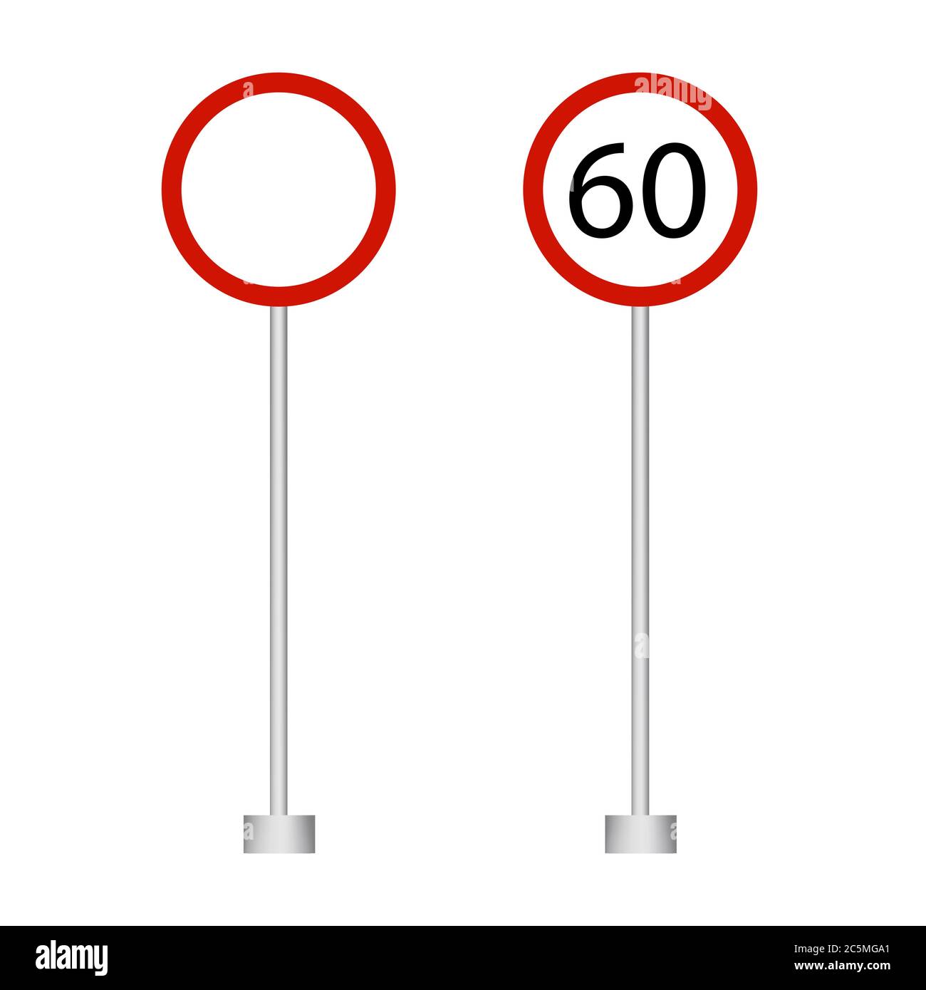 Round red road signs hi-res stock photography and images - Alamy