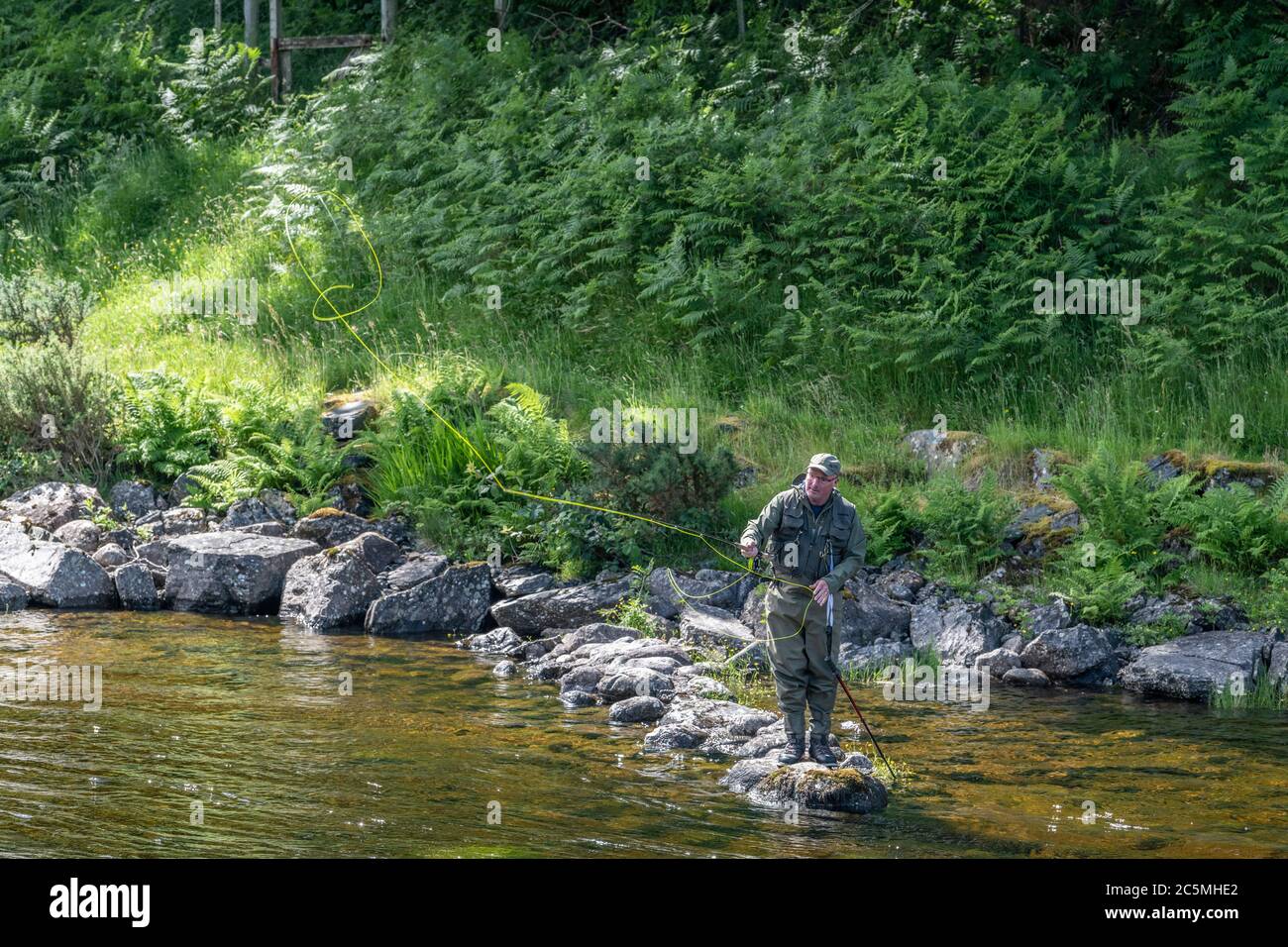 salmon fishing river Ewe Stock Photo - Alamy