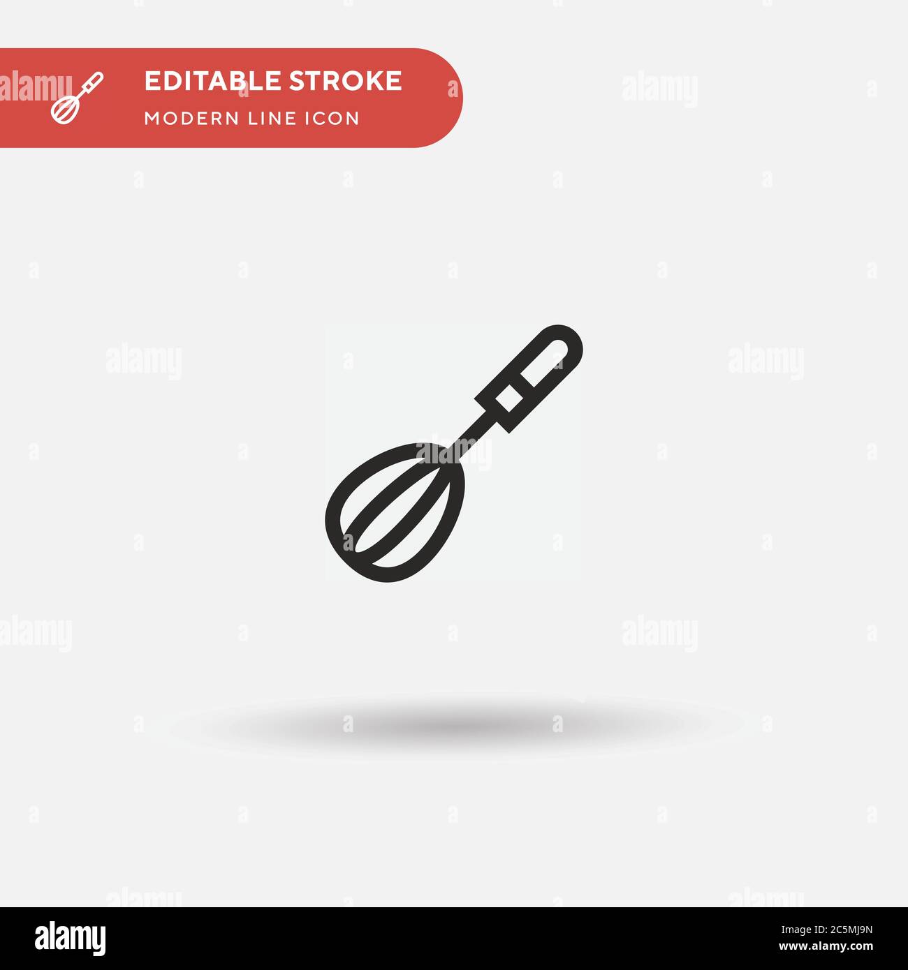 Whisk Simple vector icon. Illustration symbol design template for web mobile UI element. Perfect color modern pictogram on editable stroke. Whisk icons for your business project Stock Vector