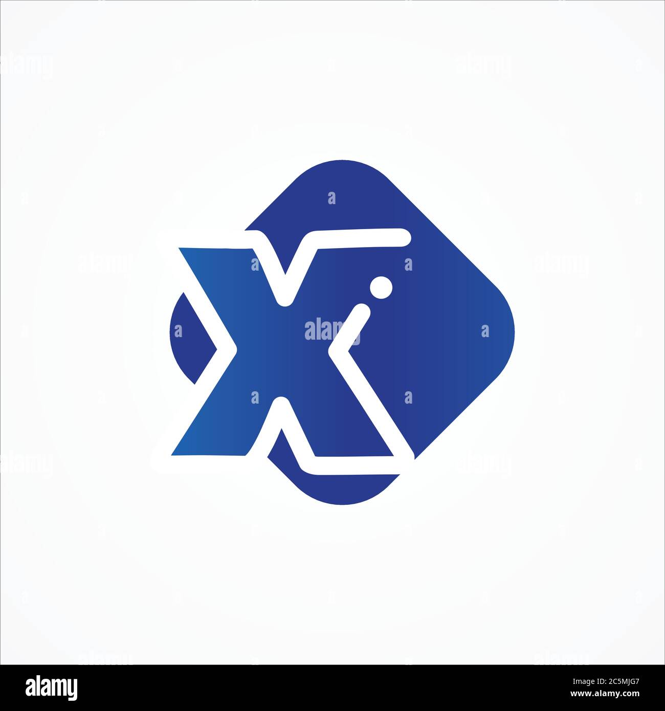 Vector square symbol letter X design minimalist X letter for your best