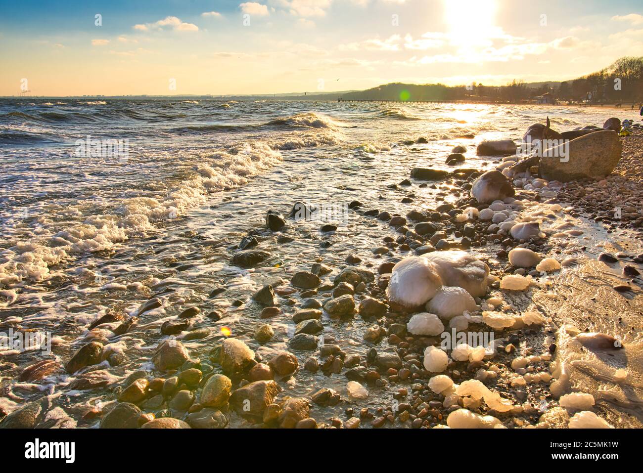Winter landscape in beach. baltic nordic sea Stock Photo Alamy
