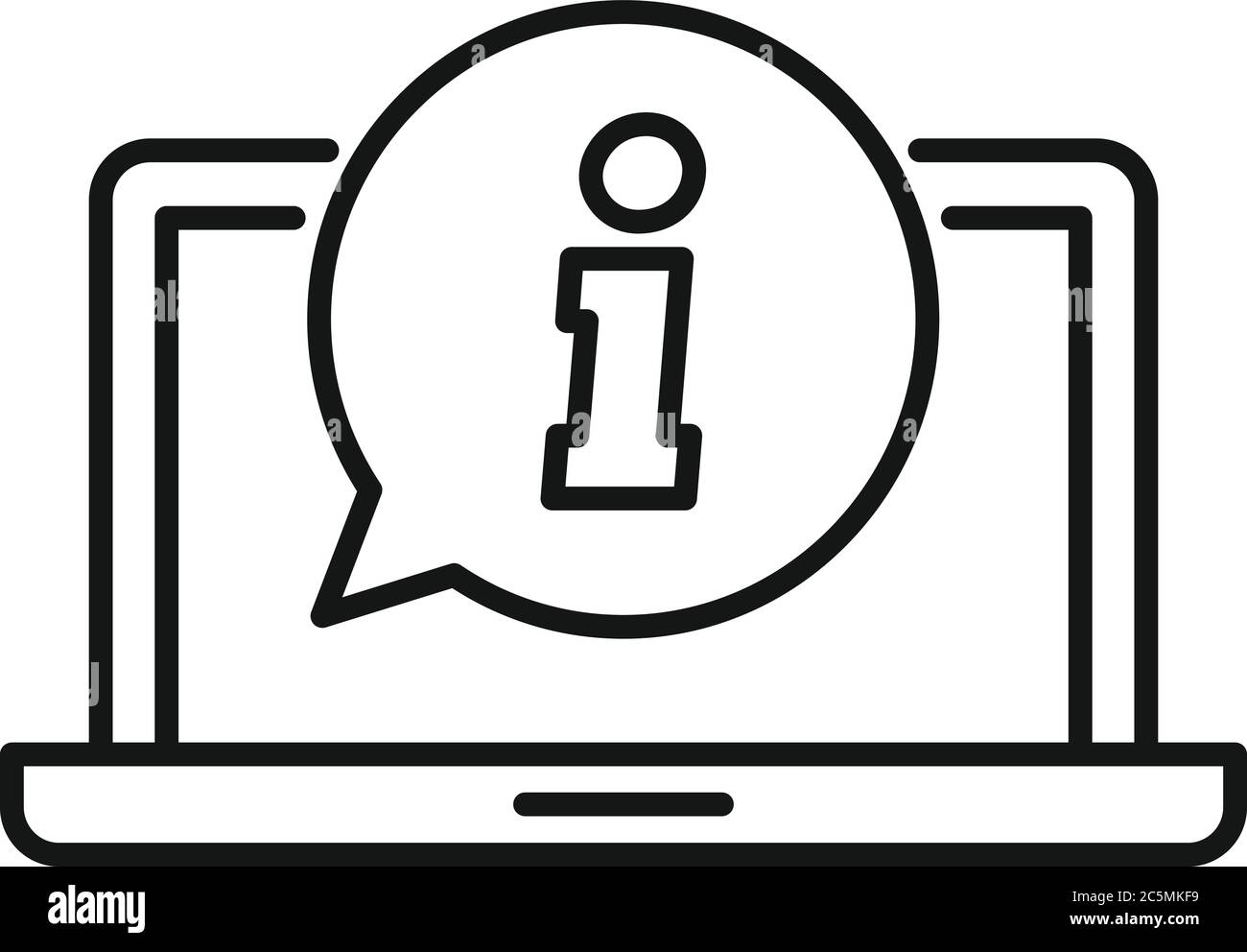 Laptop service center icon. Outline laptop service center vector icon ...