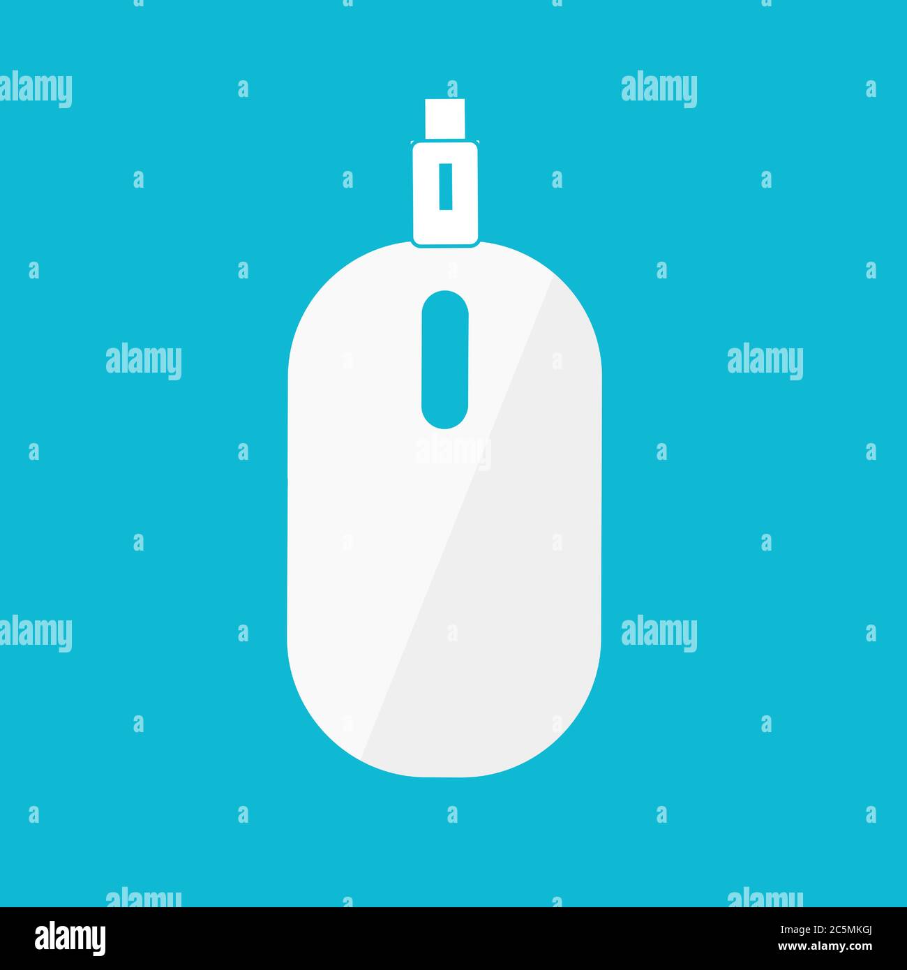 Mouse icon. For websites and apps. Image on blue background. Flat line ...